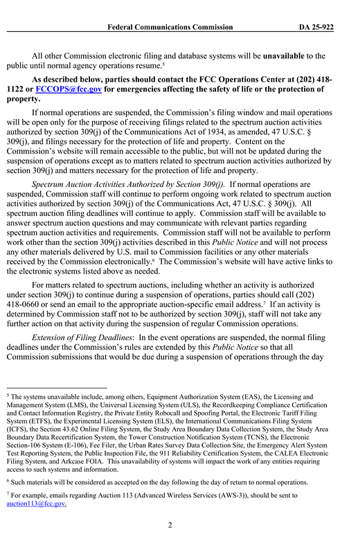 紧急通知:美国FCC停摆,FCC ID发证暂停(图2)