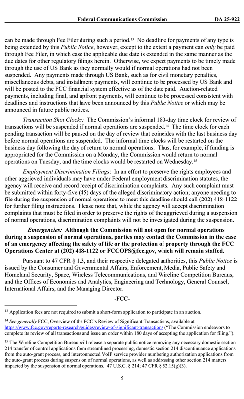 紧急通知:美国FCC停摆,FCC ID发证暂停(图5)